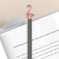 Marque Page Cygne Or Rose -Animalière Décoration Magasin file 110