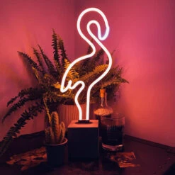 Lampe Néon Flamant Rose 6 Lampe Néon Flamant Rose -Animalière Décoration Magasin file 1131