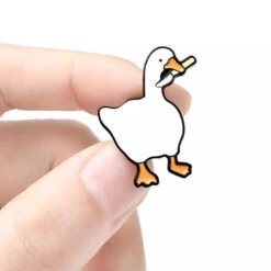 Pins Canard Blanc Avec Couteau -Animalière Décoration Magasin file 1332
