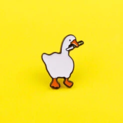 Pins Canard Blanc Avec Couteau -Animalière Décoration Magasin file 1335