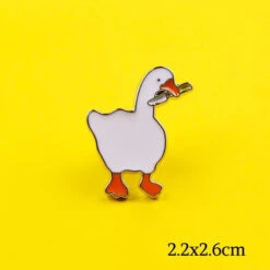 Pins Canard Blanc Avec Couteau -Animalière Décoration Magasin file 1336