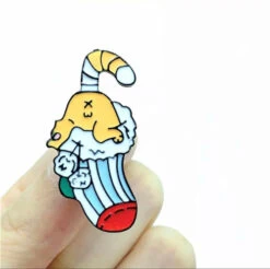 Pins Chat Chaussette De Noël