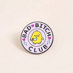 Pins Canard Rond "Bad Bitch Club" -Animalière Décoration Magasin file 1469
