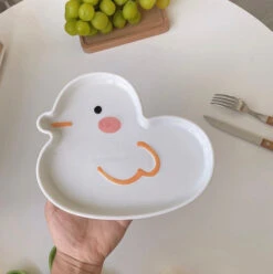 Petite Assiette Canard Blanc -Animalière Décoration Magasin file 1537