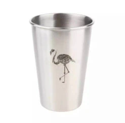 Verre Inox Flamant Rose