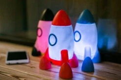 Veilleuse Fusée Noire -Animalière Décoration Magasin file 1658