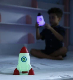 Veilleuse Fusée Rouge -Animalière Décoration Magasin file 1739