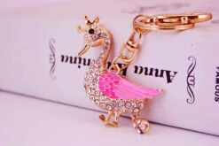 Porte-Clés Canard Couronne Strass -Animalière Décoration Magasin file 2000