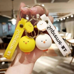 Porte Clés Canard Boule Jaune -Animalière Décoration Magasin file 2049