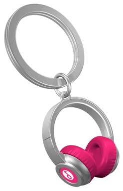 Porte-clés Casque Audio Rose -Animalière Décoration Magasin file 2064