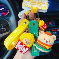 Porte Clés Ours Burger -Animalière Décoration Magasin file 2216