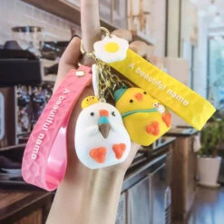 Porte Clés Canard Blanc Glace -Animalière Décoration Magasin file 2243