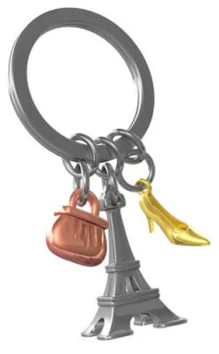 Porte Clés Tour Eiffel Argentée -Animalière Décoration Magasin file 2272