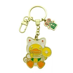 Porte Clefs Canard Chat Chanceux -Animalière Décoration Magasin file 2282