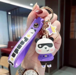 Porte Clés Panda Cool Violet