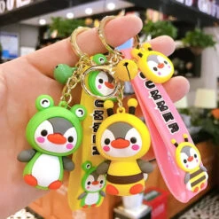 Porte Clés Pingouin Grenouille -Animalière Décoration Magasin file 2409