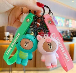 Porte Clés Ours Cochon Brown -Animalière Décoration Magasin file 2457