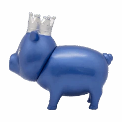 Cochon Diamant Bleu Couronne -Animalière Décoration Magasin file 246