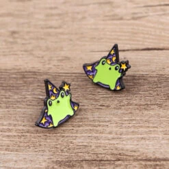 Boucle D'oreilles Grenouille Sorcier -Animalière Décoration Magasin file 2467