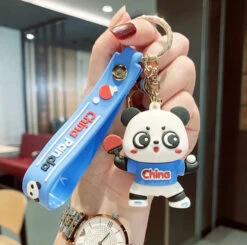 Porte Clés Panda Ping Pong Bleu