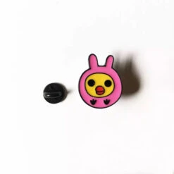 Pins Poussin Lapin Rose -Animalière Décoration Magasin file 2558