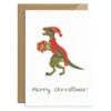 Carte De Noël Velociraptor -Animalière Décoration Magasin file 2707