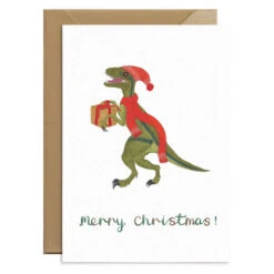 Carte De Noël Velociraptor