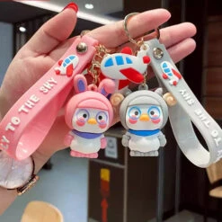 Porte Clés Canard Blanc Lapin -Animalière Décoration Magasin file 2895