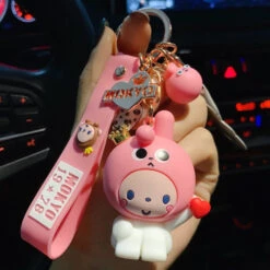 Porte Clés Singe Lapin Cœur