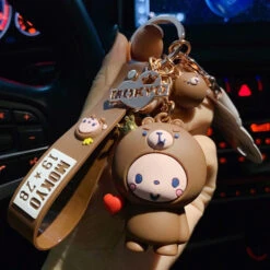 Porte Clés Singe Ours Cœur