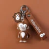 Porte-Clés Singe Cartoon Marron -Animalière Décoration Magasin file 2953