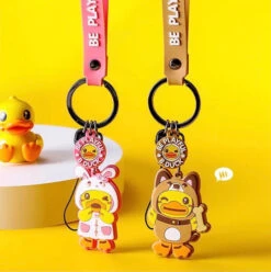 Porte Clefs Canard Chien -Animalière Décoration Magasin file 3027