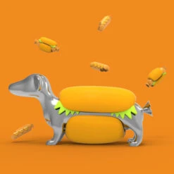 Porte Clés Chien Hot Dog -Animalière Décoration Magasin file 3036