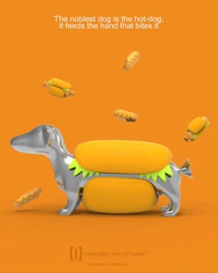 Porte Clés Chien Hot Dog -Animalière Décoration Magasin file 3037