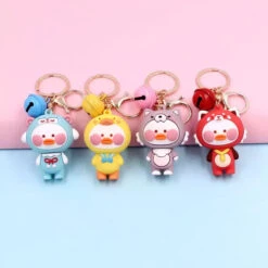 Grand Porte Clés Canard Lalafanfan Déguisé -Animalière Décoration Magasin file 3092