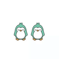 Boucles D'Oreilles Pingouin Vert