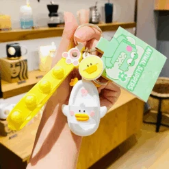 Porte Clés Canard Blanc Claquette