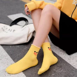 Chaussettes Poussin Jaune -Animalière Décoration Magasin file 3391