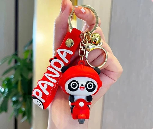 Porte Clés Panda Scooter Rouge
