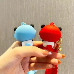 Porte Clés Panda Scooter Rouge -Animalière Décoration Magasin file 3398