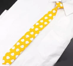 Cravate Poussin Blanc -Animalière Décoration Magasin file 3427