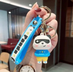 Porte Clés Panda Cool Bleu