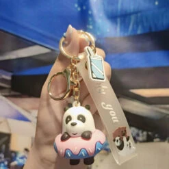 Porte Clés Panda Donuts -Animalière Décoration Magasin file 3590