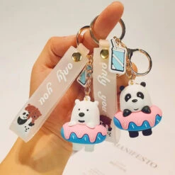 Porte Clés Panda Donuts -Animalière Décoration Magasin file 3591