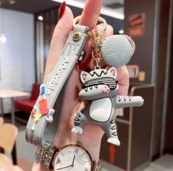 Porte Clés Chat Dab Gris