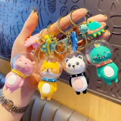 Porte Clés Panda Astronaute -Animalière Décoration Magasin file 3611