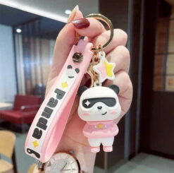 Porte Clés Panda Cool Rose