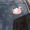 Autocollant Bouée Flamant Rose