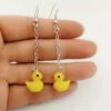 Longues Boucles D'Oreilles Canard Jaune -Animalière Décoration Magasin file 3808
