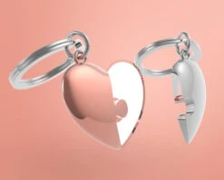 Porte Clés Cœur Couple -Animalière Décoration Magasin file 3981